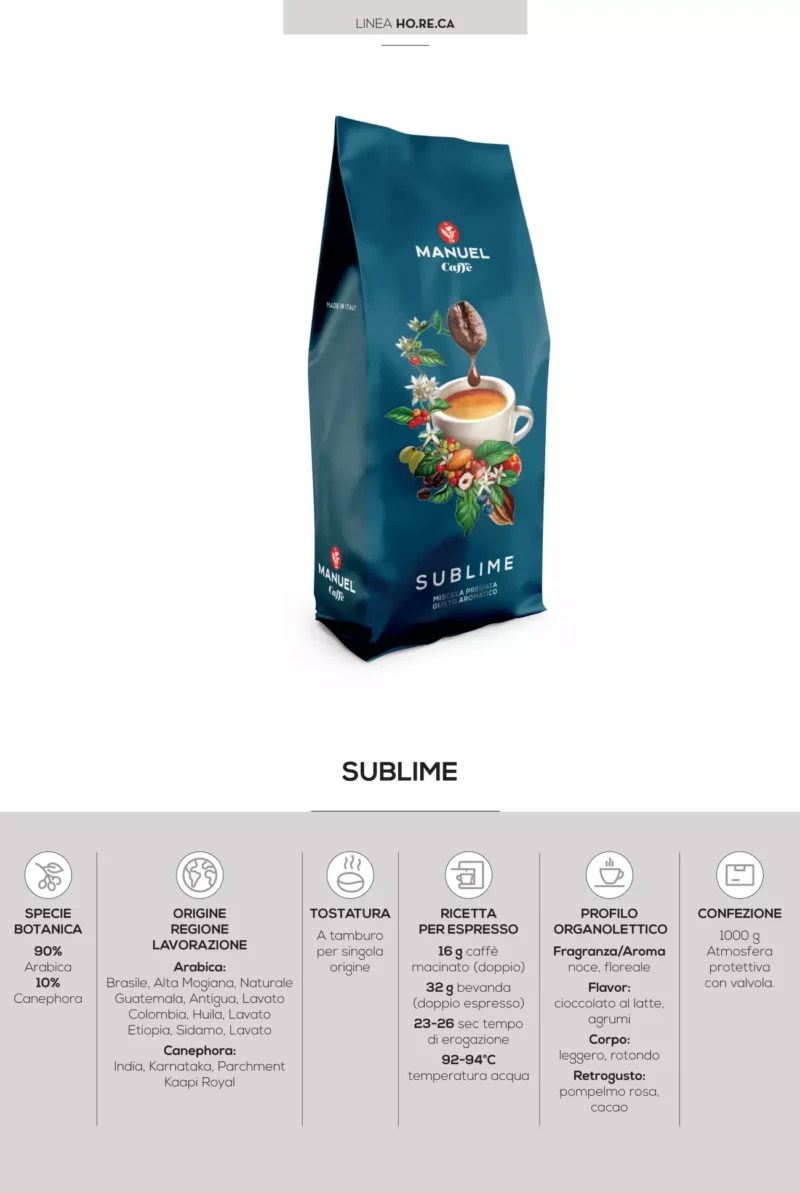 SUBLIME 90 % Arabica Manuel Caffé 1 kg - Image 2